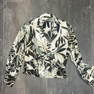 Zara Floral Long Sleeve Blouse